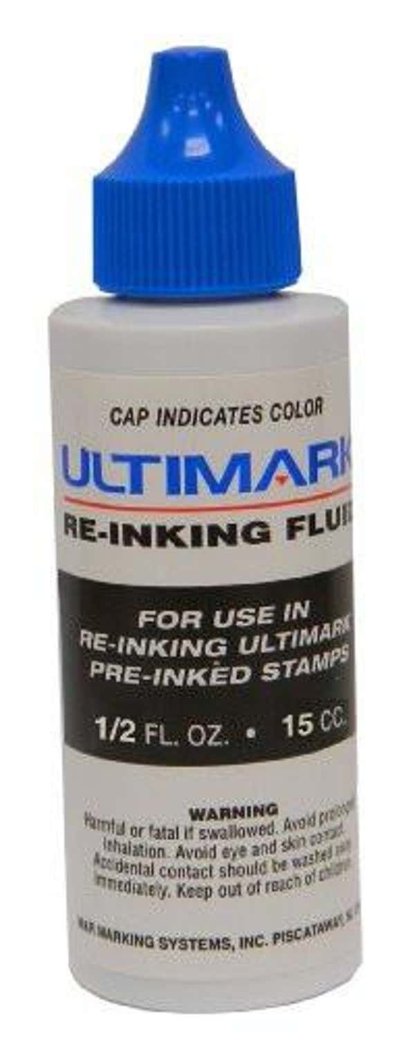 Ultimark Blue 1/2 oz Refill Ink Bottle