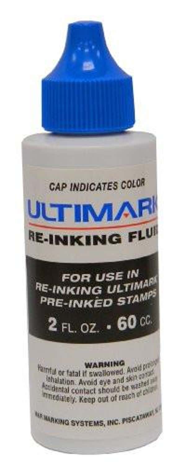 Ultimark Blue 2oz Refill Ink Bottle