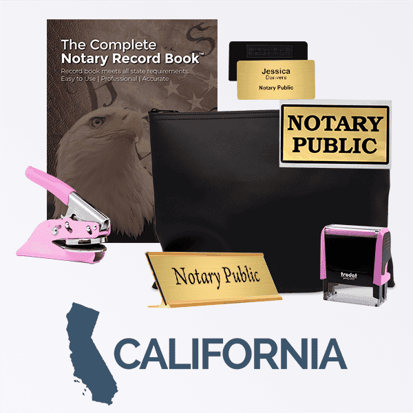 California Pink Deluxe Notary Kit