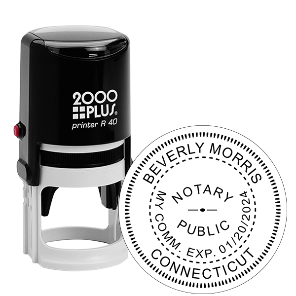 Connecticut Round Notary Stamp