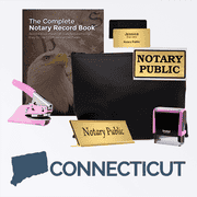 Connecticut Pink Deluxe Notary Kit