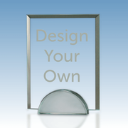Contemporary Beveled 7" x 9" Clear Glass Award