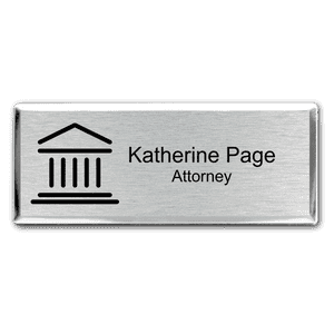 Courthouse Law Office Premier Name Tag