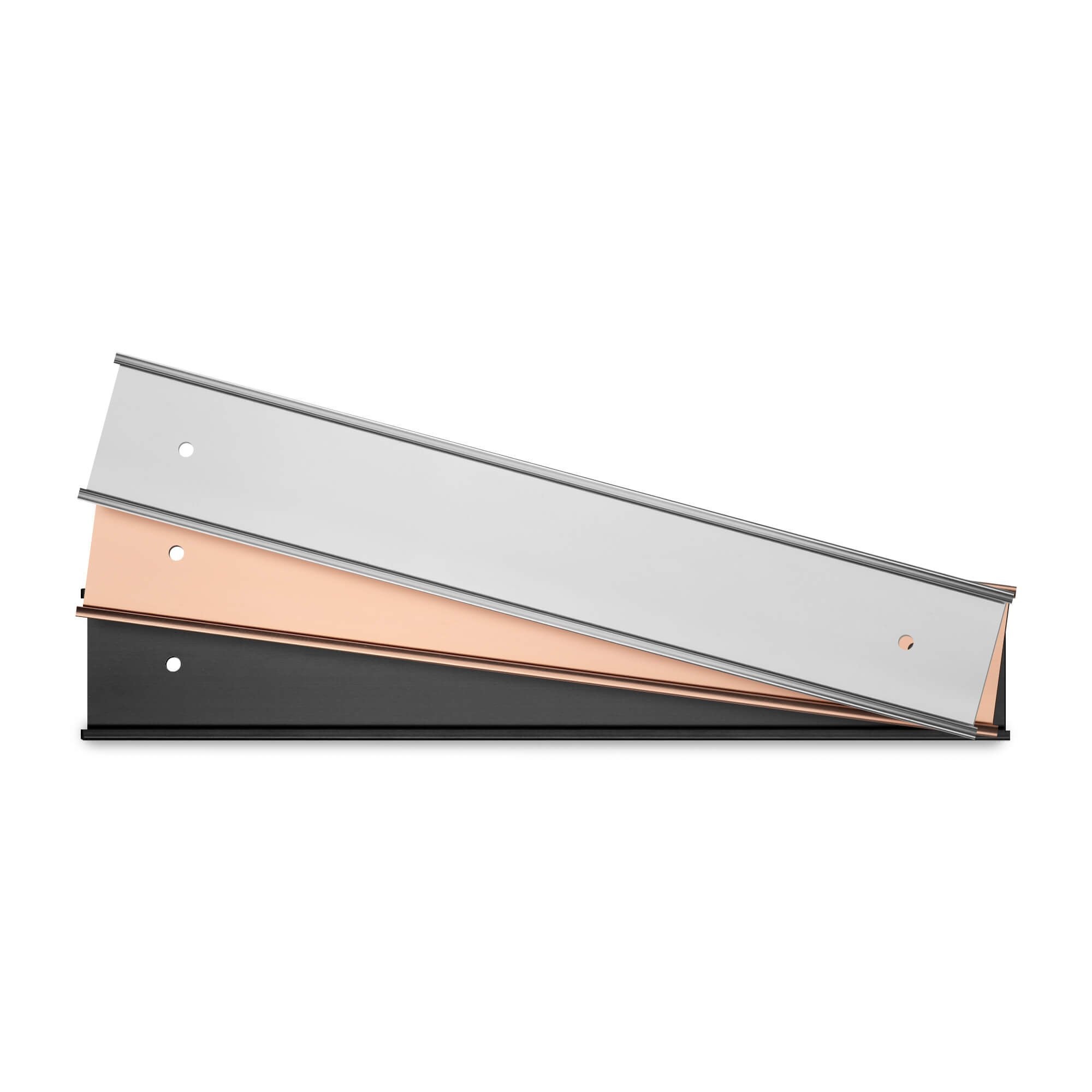 Aluminum wall holder options for 2 x 12 name plate