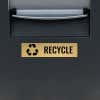 3x12 custom engraved brass sign for recycling 