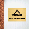 6x8 custom engraved sign displayed by a door