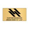 Horizontal Engraved Heavy Brass Signs 12" x 22"