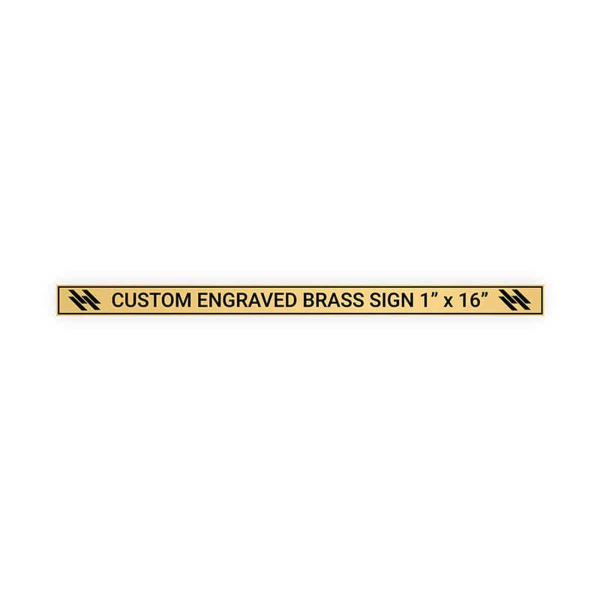 Horizontal Engraved Heavy Brass Signs 1" x 16"