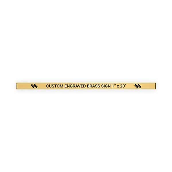 Horizontal Engraved 1" x 20" Heavy Brass Signs 