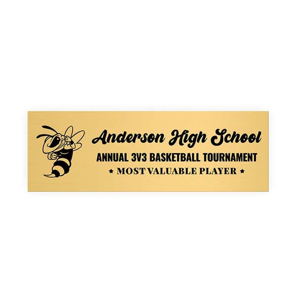  Custom Engraved Brass Plate- Up to 3" Tall