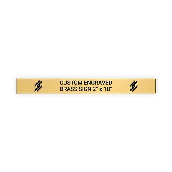 Horizontal Engraved 2" x 18" Heavy Brass Signs 