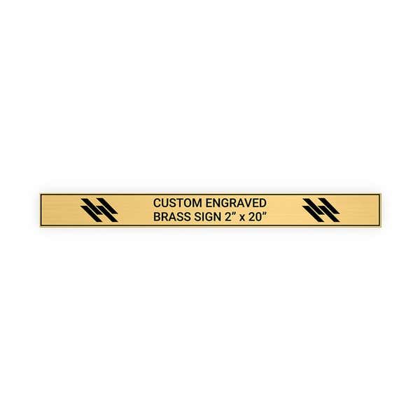 Horizontal Engraved 2" x 20" Heavy Brass Signs 