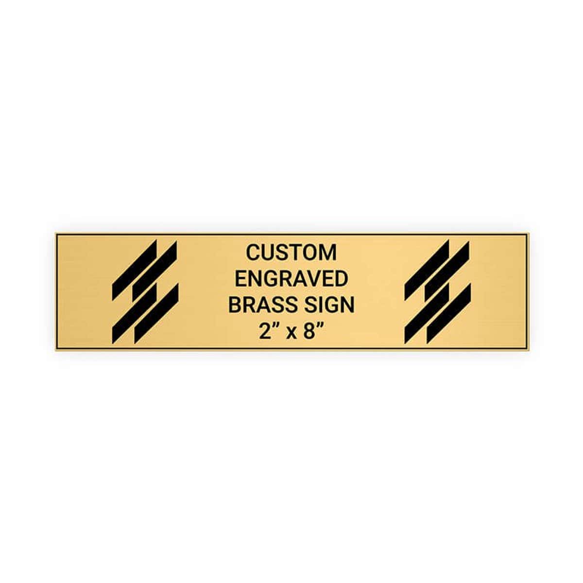 Custom Engraved Brass Plate 2" x 8" Heavy-Duty