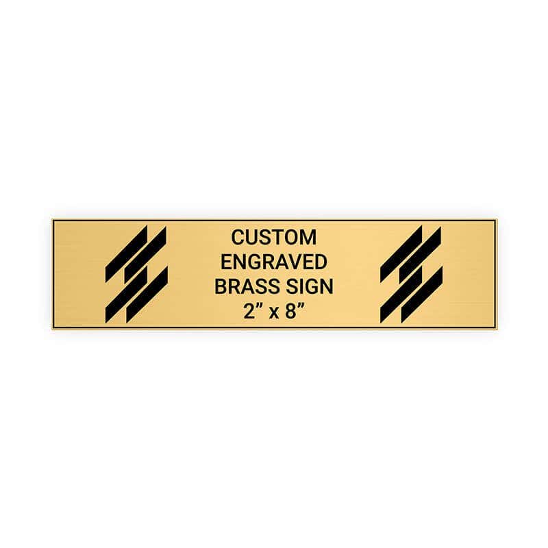 Custom Engraved Brass Plate 2" x 8" Heavy-Duty