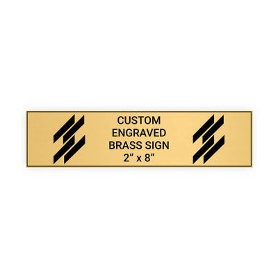 Custom Engraved Brass Plate 2" x 8" Heavy-Duty