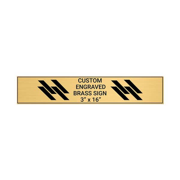 Horizontal Engraved 3" x 16" Heavy Brass Signs 