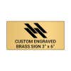 Custom Engraved Brass Sign, 3" x 6" Heavy-Duty