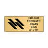 Horizontal Engraved Heavy Brass Signs 4" x 10"
