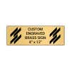Horizontal Engraved Heavy Brass Signs 4" x 12"