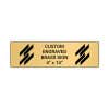 Horizontal Engraved Heavy Brass Signs 4" x 14"