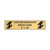 Horizontal Engraved Heavy Brass Signs 4" x 18"