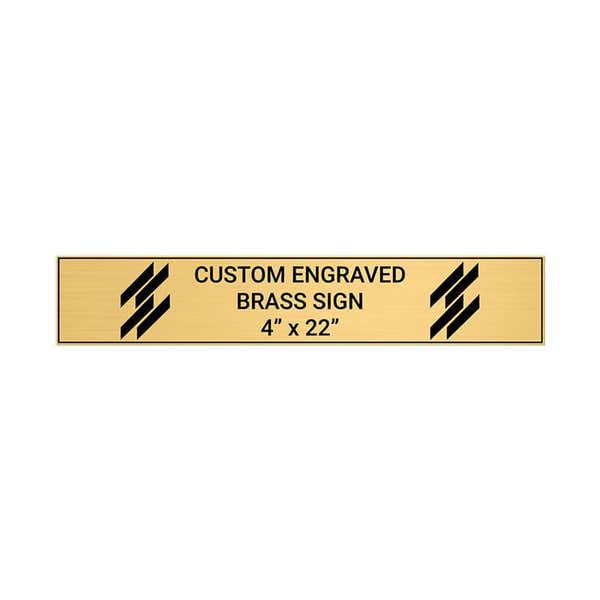 Horizontal Engraved 4" x 22" Heavy Brass Signs