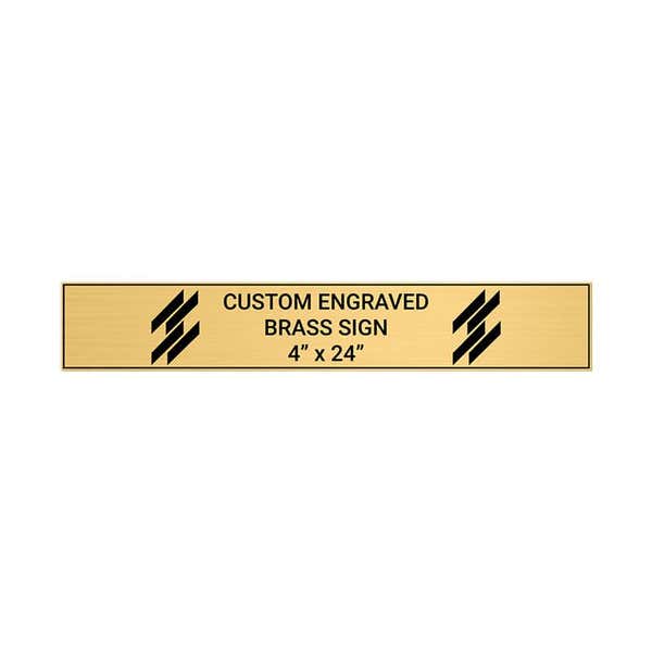 Horizontal Engraved 4" x 24" Heavy Brass Signs