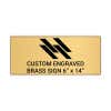 Horizontal Engraved Heavy Brass Signs 6" x 14"
