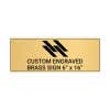 Horizontal Engraved Heavy Brass Signs 6" x 16"