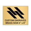 Horizontal Engraved Heavy Brass Signs 6" x 8"