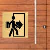 4x4 custom engraved brass sign displayed on a wall