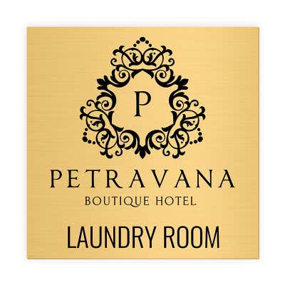 Pick Your Size Custom Horizontal Engraved Brass Sign Over 3" Tall - alternate view