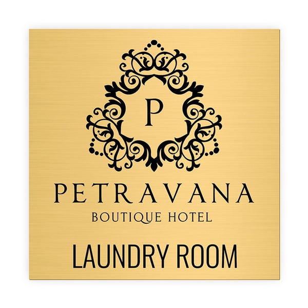 Pick Your Size Custom Horizontal Engraved Brass Sign Over 3" Tall
