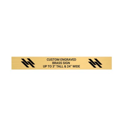 Custom Engraved Brass Sign Up to 3 Inches Tall