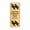 Vertical Engraved Heavy Brass Signs 10" x 4"