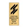 Vertical Engraved Heavy Brass Signs 14" x 6"