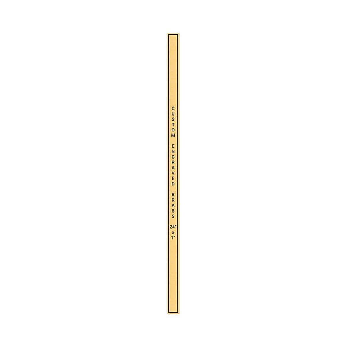 Vertical Engraved Heavy Brass Signs 24" x 1"