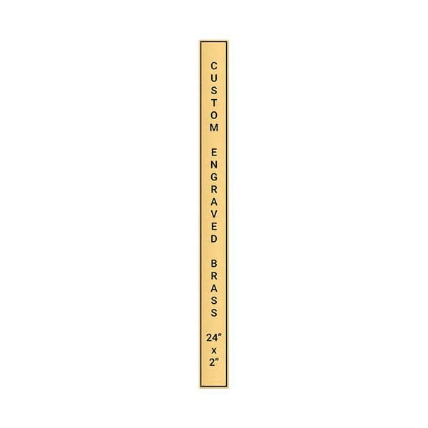 Vertical Engraved 24" x 2" Heavy Brass Signs