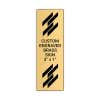 Vertical Engraved Heavy Brass Signs 3" x 1"