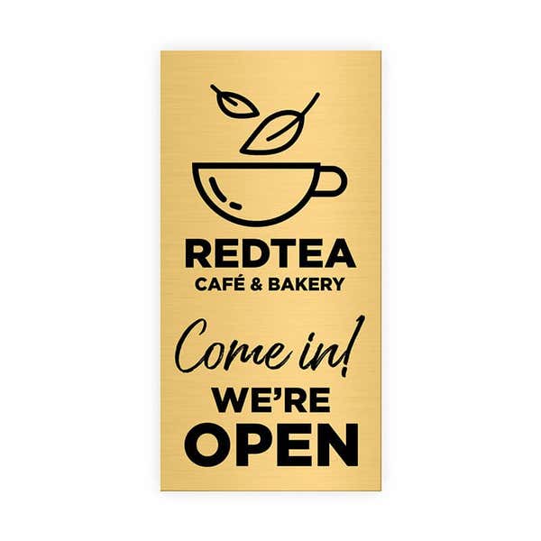 Pick Your Size Custom Vertical Engraved Brass Sign Up to 3" Wide