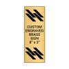 Vertical Engraved Heavy Brass Signs 8" x 3"