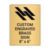 Vertical Engraved Heavy Brass Signs 8" x 6"