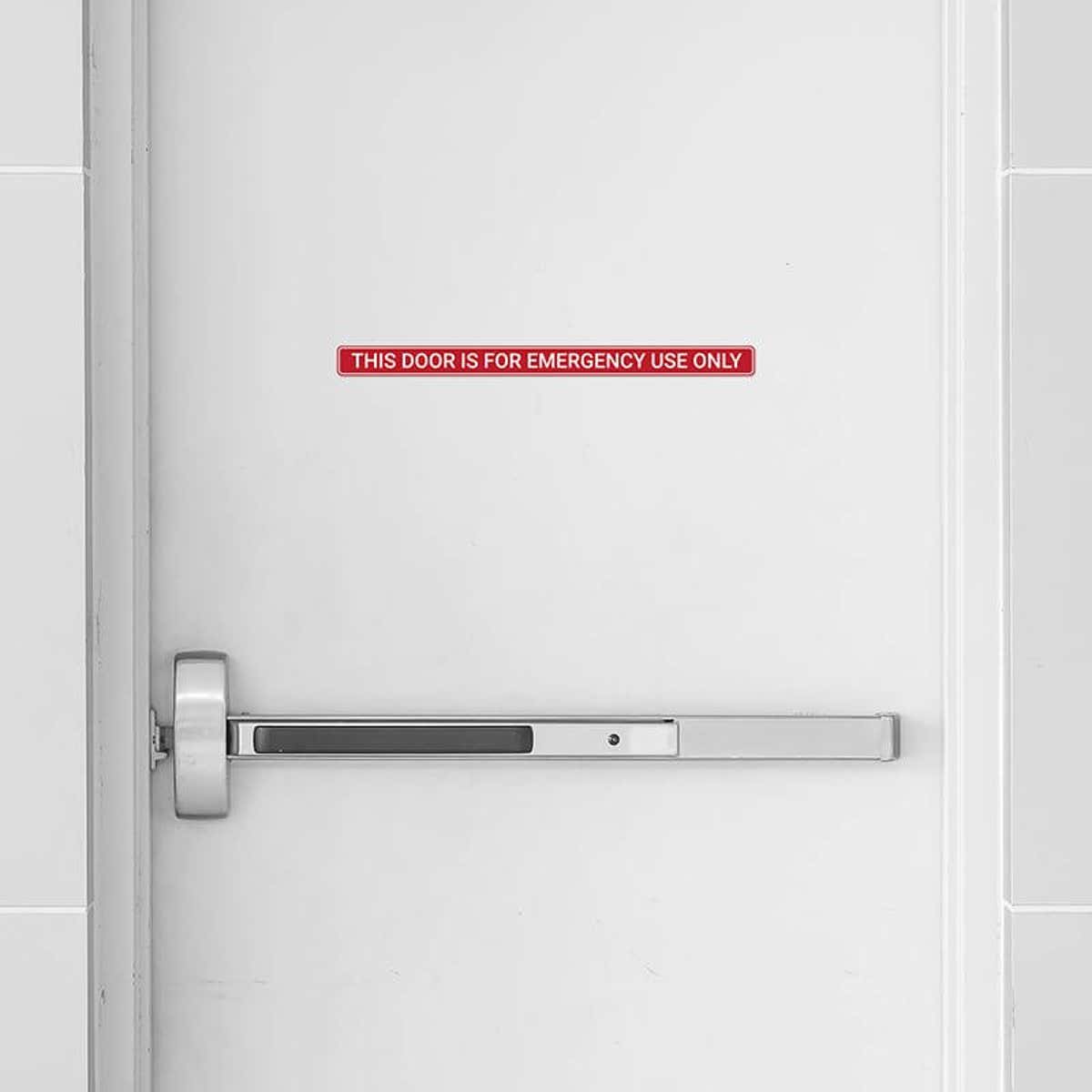 Engraved Sign Horizontal 1" x 14" above an exit