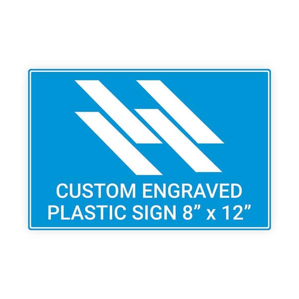 Plastic Engraved 8" x 12" Horizontal Sign