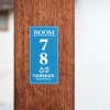 Engraved Sign Vertical 4" x 2" for a room number
