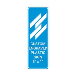 Engraved Sign Vertical 3" x 1"