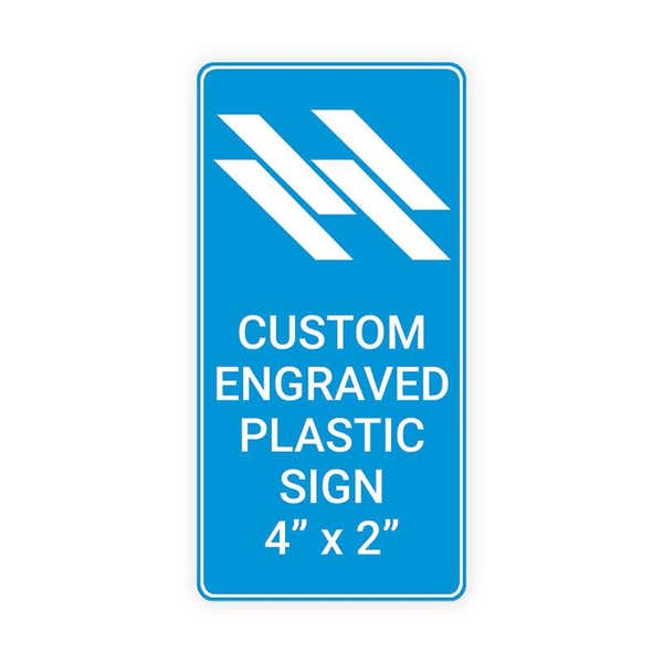 Engraved 4" x 2" Vertical Sign