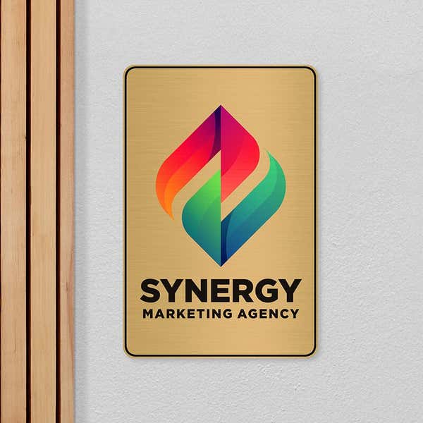 18x12 Full Color Sign Displayed Next to a Door