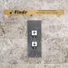 1x12 printed brass sign displayed above an elevator button