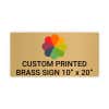 Horizontal Full Color Brass Signs 10" x 20"